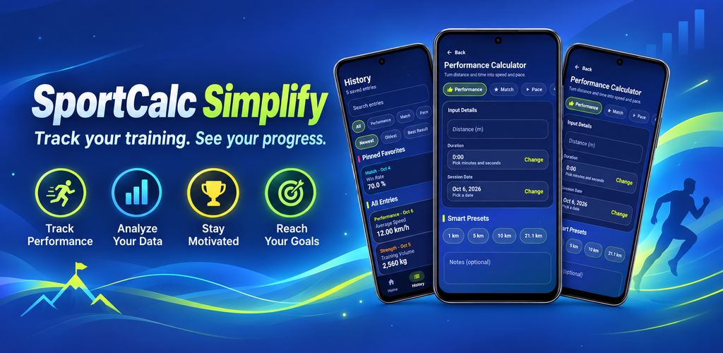 SportCalc Simplify promotional banner